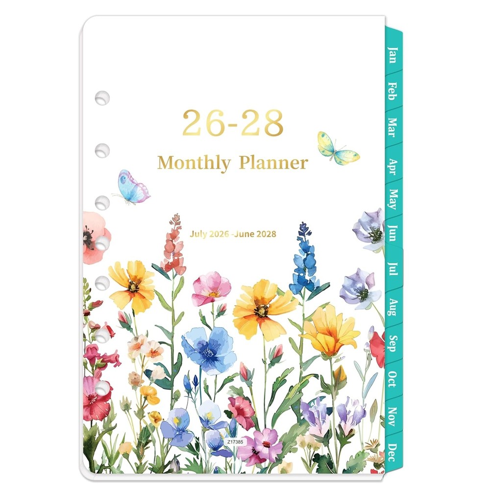 2028 Monthly Planner Refill A5 7-Hole Punched Planner Inserts July 2026-2028