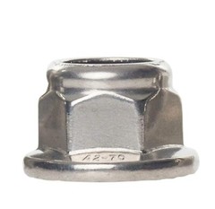 FLANGED NYLOC NUTS A2 STAINLESS STEEL NYLON INSERT SERRATED FLANGE LOCKING NUTS