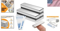 Compact Neodymium Magnetic Strips – 10 lbs Pull Force, Perfect for DIY & More
