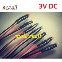 1.8mm 3V Pre-Wired Red Yellow Blue Green White Orange UV Pink Warm white Leds
