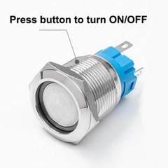 19mm LED Push Button Power Switch Latching w/ Wire Socket Harness 2/4/6/8/10Pcs