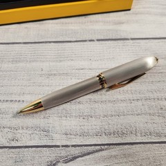 Cross Peerless 125 Ballpoint Pen Medalist Platinum Plate Gold Trim Swarovski