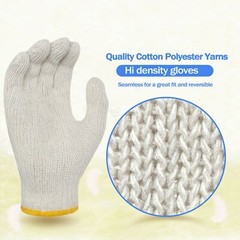 EvridWear 10 Pairs Pack Cotton Polyester String Knit Ultralight Work Gloves