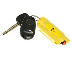 BURN Pepper Spray 0.5oz Keychain Security Case Molded Yellow 2 PACK