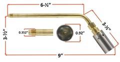 SÜA Oxy-Propane Medium Duty Heating Tip Rosebud with Mixer E-43, D-85 or H-16-2E