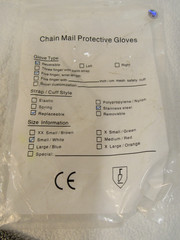 Franklin Stainless Steel Reversible Chain Mail Protective Glove Size Small