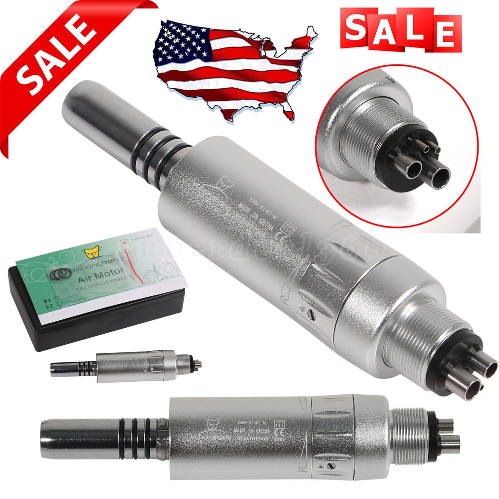 Dental Slow Low Speed Inner Spray Air Motor E-Type Handpiece 4 Hole fit NSK WY4