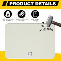 48-Keys Steel Key Lock Box – Wall Mount Key Cabinet with Colorful Secure Tags…