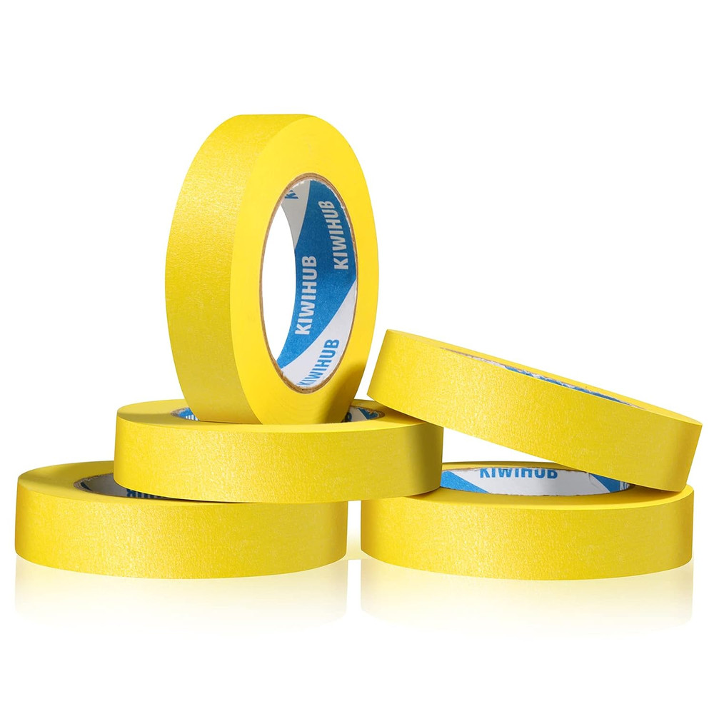 Yellow Painters Tape,1″ X 60 Yards X 5 Rolls (300 Yards Total) – Medium Adhesive