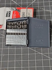 New Huot Drill Index 60 Pcs. .228 – .040 Wire Gauge Drills In Case HSS 1-60