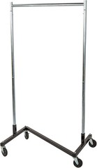 Clothing Clothes Rack Z-Truck Rolling Locking Casters 68″ x 36″ Single Rail