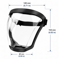 Full Face Super Protective Mask Anti-fog Shield Safety Transparent Head Cover