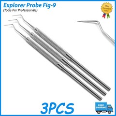 Professional Dental Diagnostic Probe Explorer 9 Double Ended Instrument