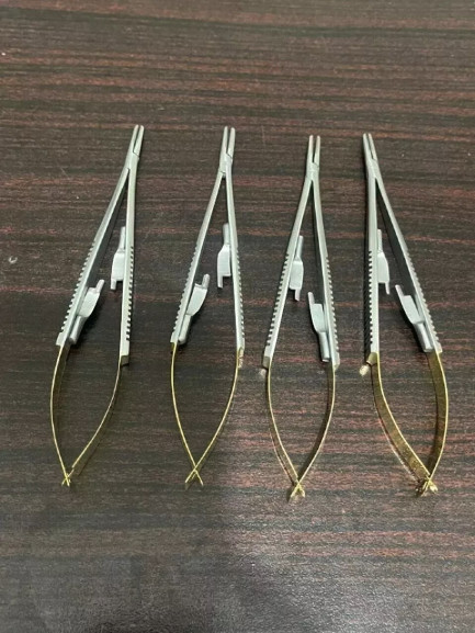 Lot of 4 HU FRIEDY Castroviejo straight Needle Holder 7″ 18cm NH5024