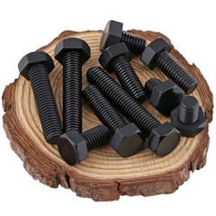 M8 – 1.25 Black Nylon Hex Bolts Full Thread Hex Cap Head Plastic Screws DIN 933