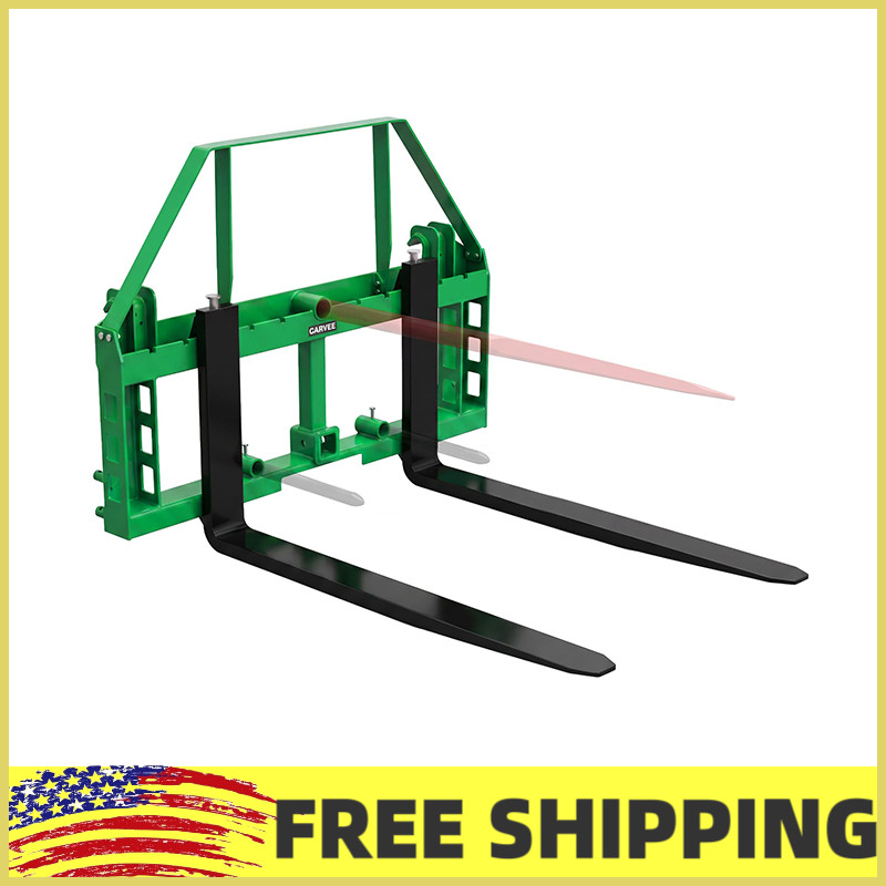 49″ Skid Steer Pallet Quick Attachment – 4000 LBS Pallet Fork Frame w/48″ Blades