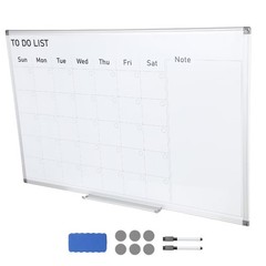 36 x 24 Inches,Wall-Mounted Magnetic Monthly Planner,Comes with 1Magnetic Eraser