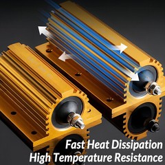 25W/50W Golden Aluminium Load Resistor Wirewound Various Values 0.1ohm – 10K ohm