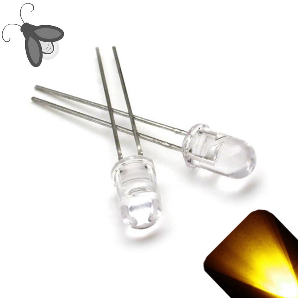 10 x LED 5mm Yellow Gold Breathing Fading Super Bright Pulse Firefly Light Mod