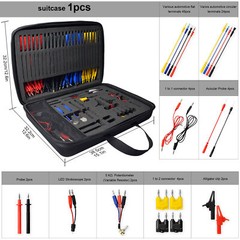 92PCS Automotive Multimeter Test Lead Kit Wire-Piercing Clip Test Probe Wire Set