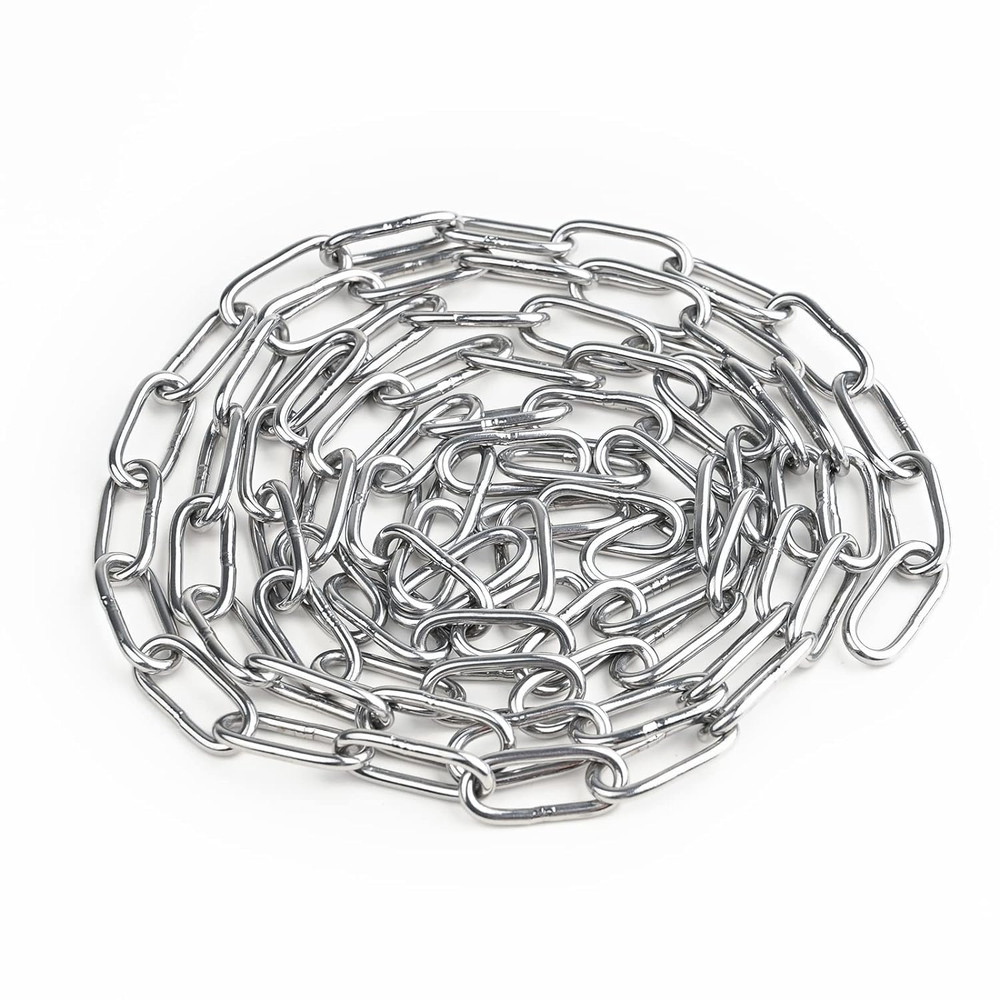 SUS304 Stainless Steel Utility Chain 9.8FT Light Duty for Hanging Camping