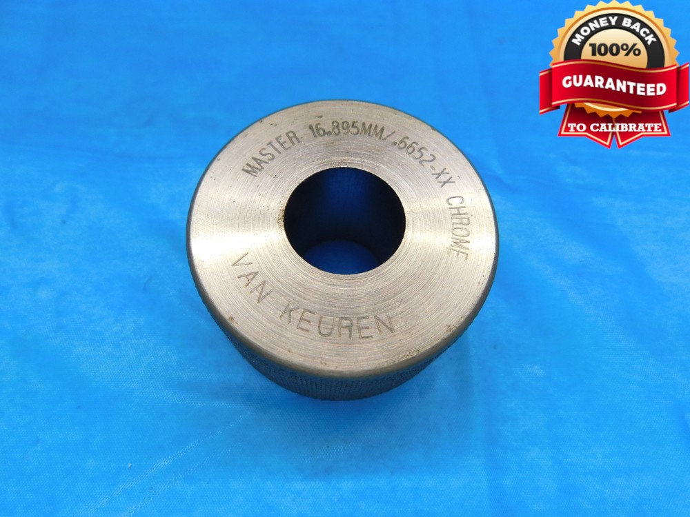 16.895 CLASS XX MASTER PLAIN BORE RING GAGE 17.000 -.105 UNDERSIZE 17 mm .6652