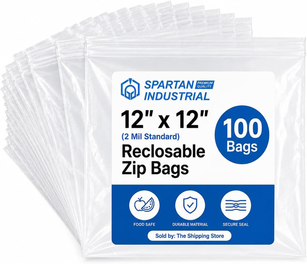 NEW 100 Pack Clear Zip Bags Resealable Plastic Storage Poly Bag 2.0 Mil