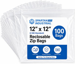 NEW 100 Pack Clear Zip Bags Resealable Plastic Storage Poly Bag 2.0 Mil