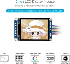 2inch LCD IPS Color Display Module for Pi Arduino ESP32 ST7789 SPI 240×320 IPS
