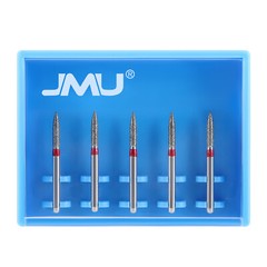 JMU Dental Diamond Burs Flame Shape Fine Grit/Extra Fine fit High Speed Handpiec