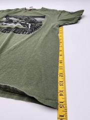 Safety Shirtz Eagle Flying Over City Logo Reflective Green Gildan Mens L