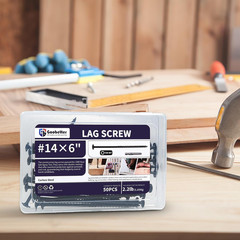 Lag Screws 6 Inch, 50PCS Heavy Duty Construction Screw, Structural Wood Screw #1