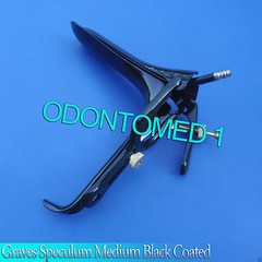Black Coated Leep Graves Speculum Medium Ob/Gyneclogy Instruments