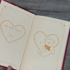 2 Vtg Nelson-Regency 1990s Fabric Covered Teddy Bear Lined Blank Journals NOS