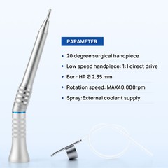 COXO CX235-2S Dental 20° Straight Low-speed Handpiece 1:1 External
