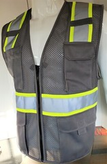 FX Two Tone High Visibility Reflective Gray Safety Vest