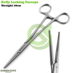 Kelly Hemostat Locking Forceps Long Straight Surgical Clamp Stainless Steel