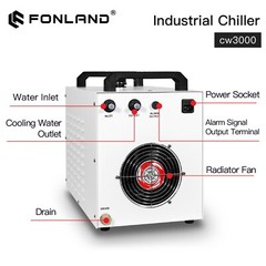 S&A CW3000TG CO2 Industrial Water Chiller for 80W 60WCO2 Laser Cutting Machine