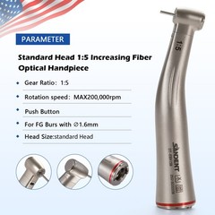 1-10* SANDENT Dental 1:5 Fiber Optic Contra Angle Increasing Handpiece Standard
