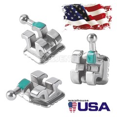 1000PCS AZDENT Dental Orthodontic MIM Monoblock Brackets Brace Roth.022 345 HOOK