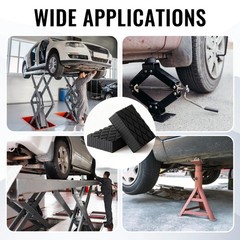 Pangda 4 Pack Solid Rubber Auto Lift Pads 6-3/8 X 4-3/4 X 1.57 Anti-Skid Lift