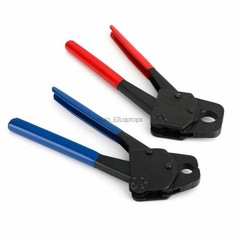 Plumbing PEX Crimping Tool Set 1/2″ 3/4″ Crimper With Angle Gauge Combo