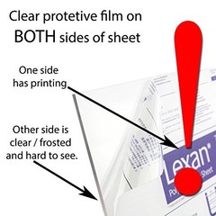 Lexan Sheet Polycarbonate .030 1/32 Thick Clear 12 X 12