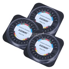 AZDENT Dental Orthodontic Ceramic Bracket Braces Mesh Base Roth/MBT 20pcs/Kit