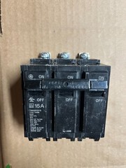 GE THHQB32015 15 Amp 3 Pole 240V 22kA Bolt-on Circuit Breaker NEW PANEL TAKEOUT