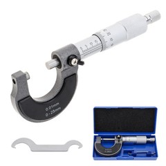 Industrial Grade Outside Micrometer, Measuring Range 0-25 mm Accuracy 0.01 mm