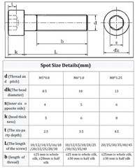 RISON Titanium Bolts DIN912 M5*0.8 * 30mm Silver Socket Head Screws 5PCS