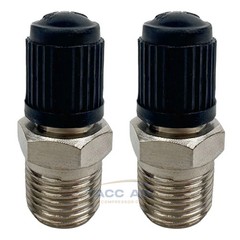 2 Pack 1/8″ Male NPT Schrader Valve Brass Tire / Receiver Tank Filler Stem