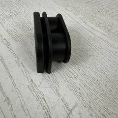 Black Rubber Dual Hole Cable Grommet Firewall Pass-Through Wire Organizer 2.5in