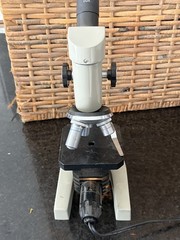 Vintage PARCO Monocular Compound Microscope 13″ Electric Illuminated Working